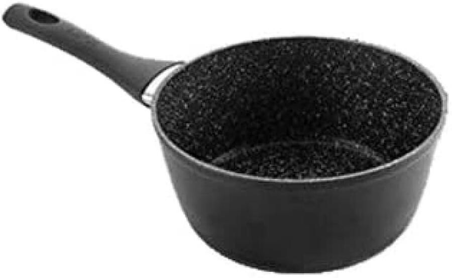 Kleine Steelpan 14 cm met Antiaanbaklaag en Steenmotief Geschikt voor Inductie