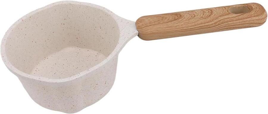 Kleine Steelpan Antiaanbak Pan Snel Koken Gelijkmatige Warmte 250 ml Wit