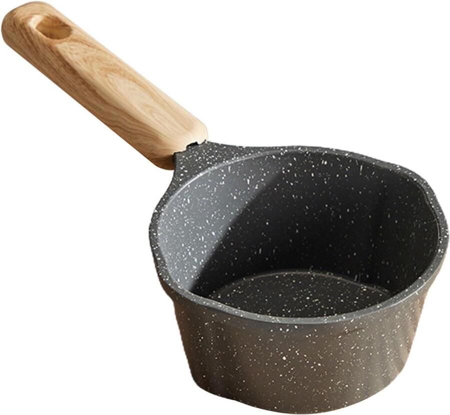 Kleine Steelpan Melk Pannen Koken voor één Dubbele giettuiten Niet gespecificeerd Wit Zwart