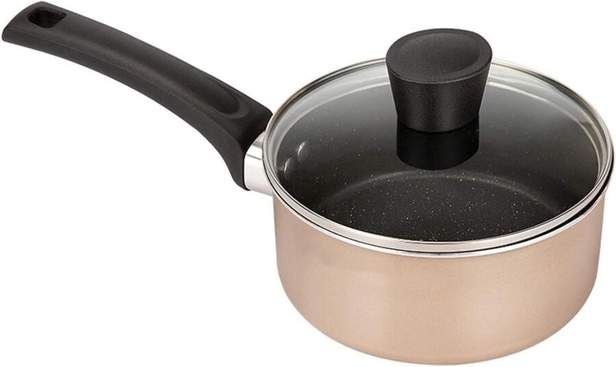 Kleine Stoofpan Melkpan Soeppan Maaltijden Bereiden Antiaanbaklaag Compact Formaat Zwart