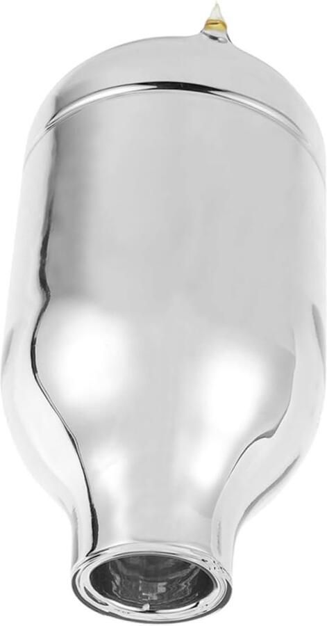 Kleine Thermoskan Reiswaterkoker Warmhoudfles Dranken Warm Houden Glazen Binnenkant 21.5 cm Hoog Zilver