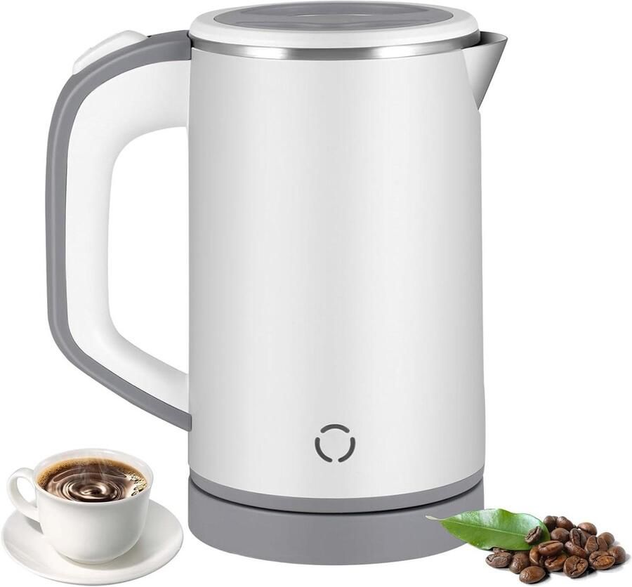 Kleine waterkoker Reis waterkoker Snel water koken Automatische uitschakeling 800 ml Wit