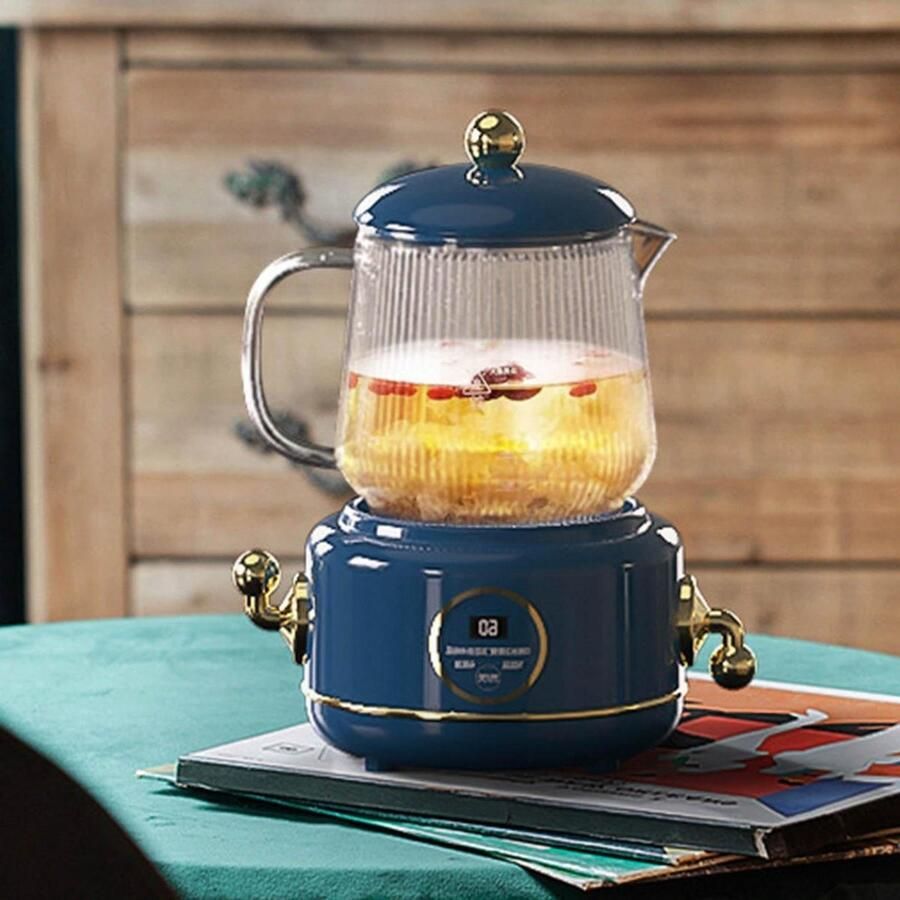 Kleine waterkoker Thee en koffieketel Drankjes bereiden Temperatuurregeling 0.6L Blauw