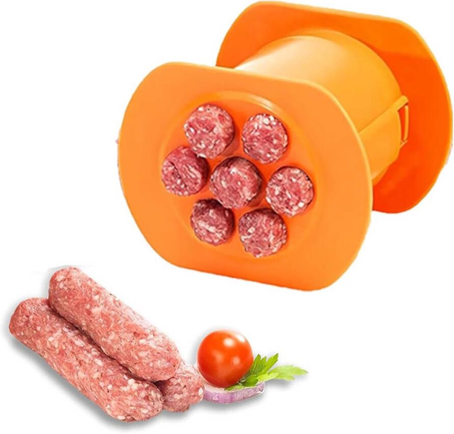 Kleine worstvulmachine Handmatige worstmaakmachine Worstvulmachine Eenvoudige worstmaakmachine Vleespers Keukengereedschap Gemakkelijke en snelle worstvulling Oranje