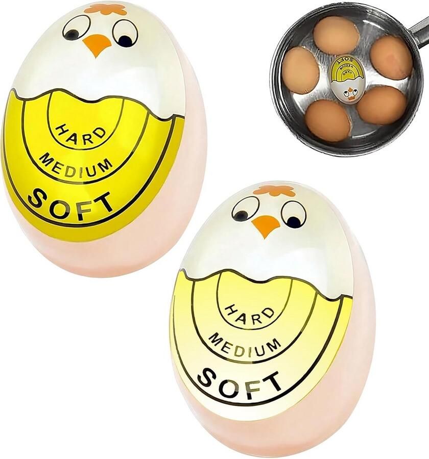 Kleur Veranderende Eiertimer Set van 2 voor Perfect Gekookte Eieren