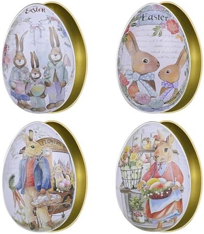 Kleurrijke vulleieren voor Pasen 4 stuks 12 cm