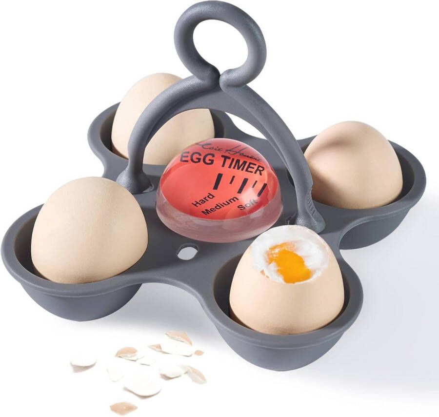 Kleurveranderende Eiertimer met Houder voor Perfect Gekookte Eieren