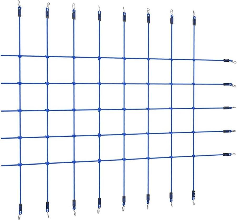 Klimnet voor kinderen outdoor speelnet blauw 200 x 150 cm