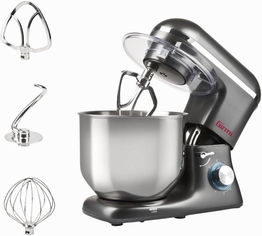 Kneedmachine 8L meerdere accessoires 1800W ideaal voor deeg en meer