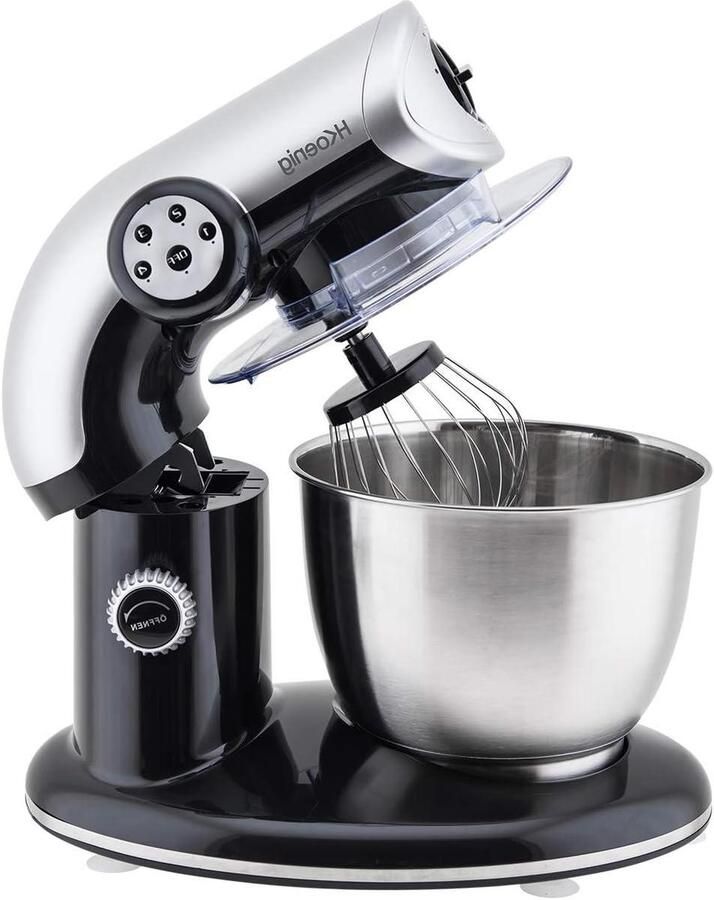 Kneedmachine Keukenmachine Mixer Bakken Deeg Maken Kantelbare Kop 5.5L Zwart