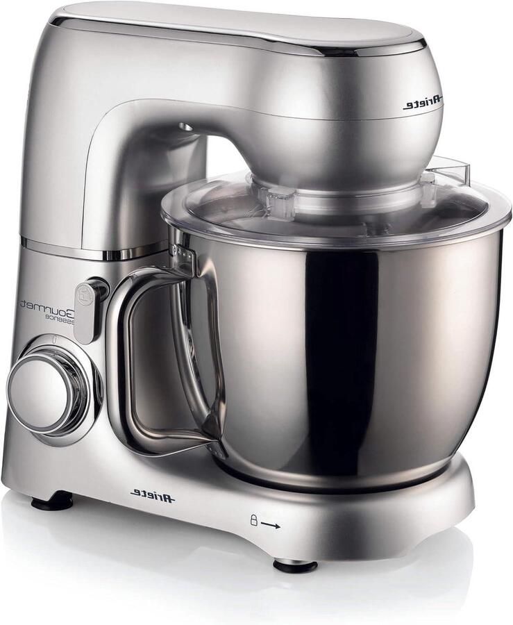 Kneedmachine Keukenmachine Mixer Bakken en Koken Krachtige 1300W Motor 5.2 Liter Kom Zilver