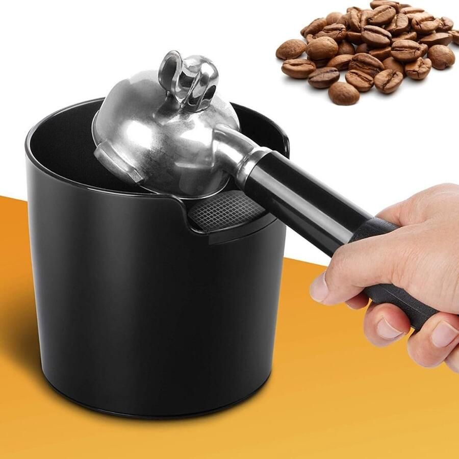 Knockbox voor Portafilter Perfecte Espresso Afvalcontainer Antislip en Schokabsorberend Barista Accessoire voor Thuis Kantoor of Café Ideaal voor Koffiedik en Koffiecups