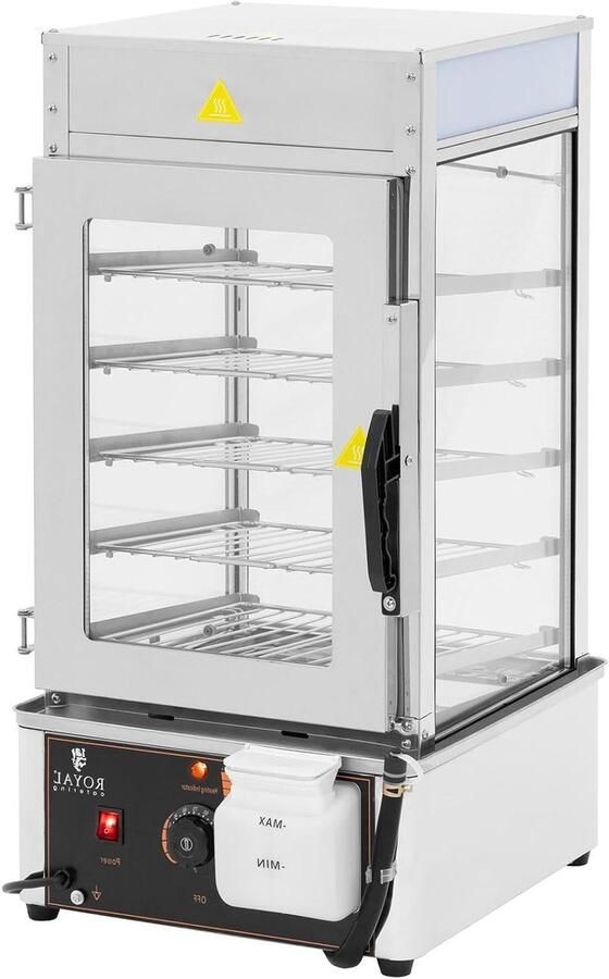 Knoedel Stomer Dim Sum Maker Gerechten Stomen Dubbele Beglazing 37 Liter Zilver
