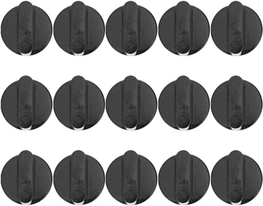 Knoppen Gasfornuis Bedieningsknoppen Oven Fornuis Bediening Convexe Handgreep 4.3 x 4.3 x 2.2 cm Zwart