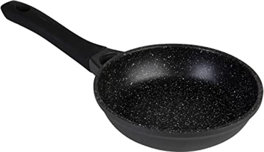 Koekenpan Ø 20 cm geschikt voor inductie Antiaanbaklaag Aluminium Zwart