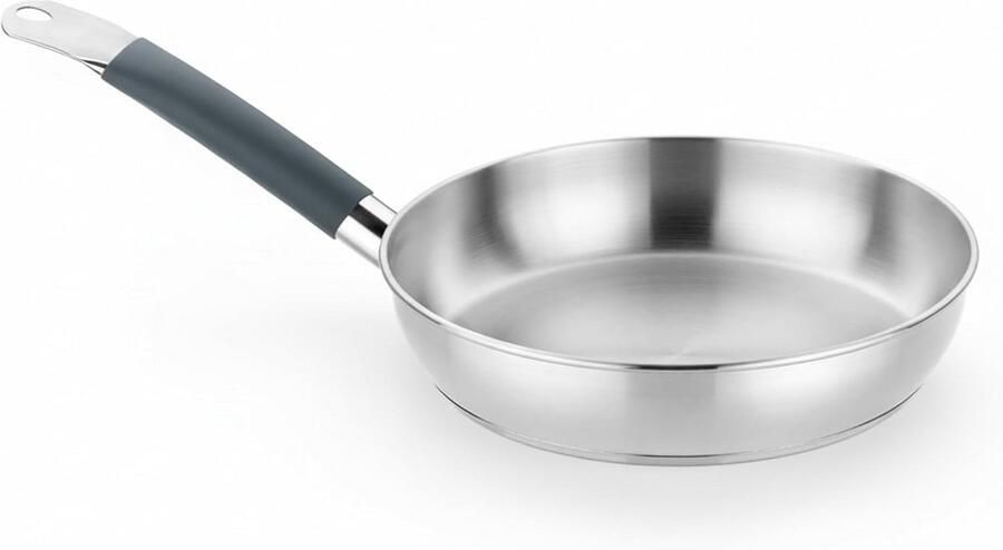 Koekenpan 20 cm Roestvrij Staal Zonder Antiaanbaklaag PFOA-vrij Full Induction