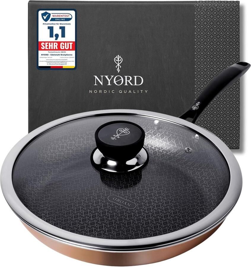 Koekenpan 24 cm met hybride bescherming en keramische coating voor keramische gas- en inductiekookplaten