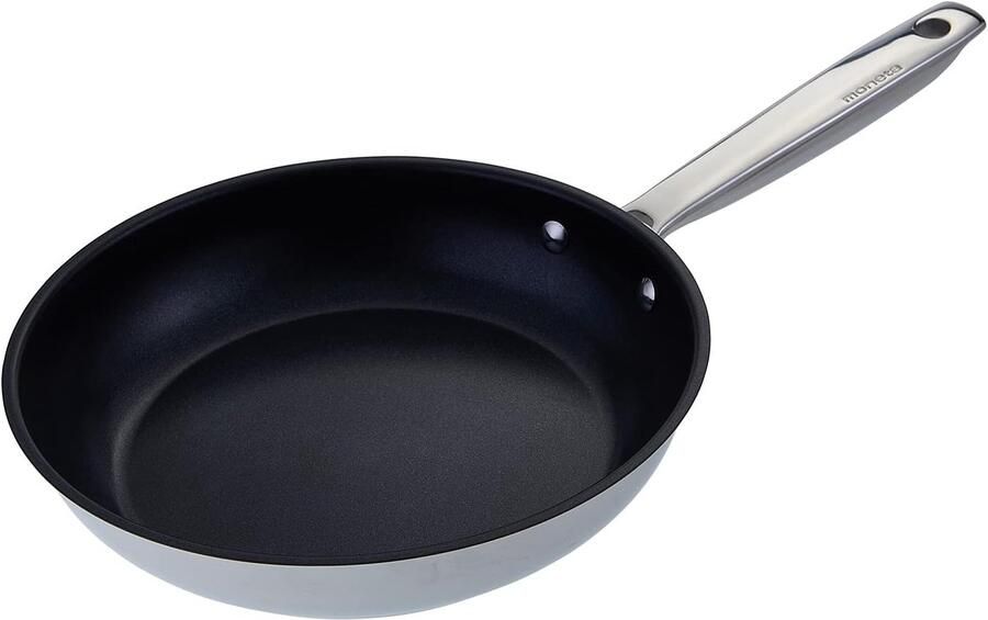 Koekenpan 24 cm roestvrij staal geschikt voor alle kookplaten inclusief inductie