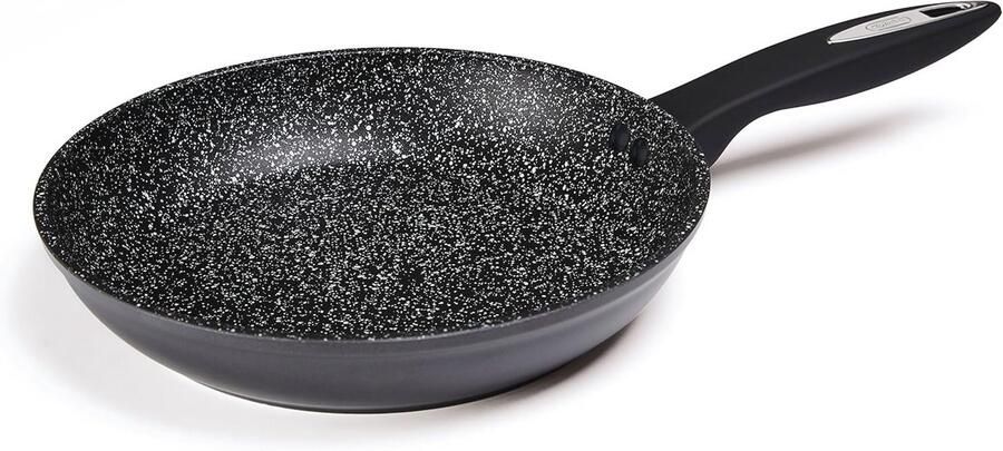 Koekenpan 24cm van Gesmeed Aluminium met Rockpearl Plus Antiaanbaktechnologie Voor Inductie en Vaatwasserbestendig