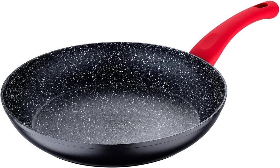 Koekenpan 26 cm Gietaluminium Met Marmeren Antiaanbaklaag Geschikt Voor Alle Warmtebronnen