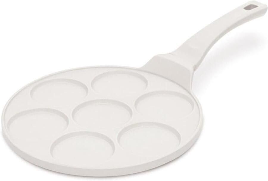 Koekenpan 26 cm Pannenkoekenpan Grillpan Perfecte Bollen Bakken Titanium Oppervlak 26 cm Diameter Sahara Crème
