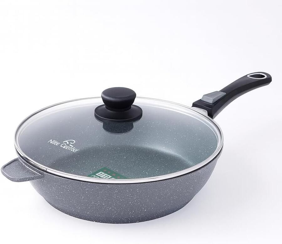 Koekenpan 28 cm met Échte Steen Deeltjes Non-Stick & Inductie Geschikt