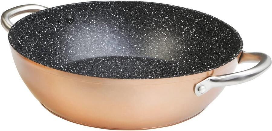 Koekenpan 32 cm in gesmeed aluminium met antiaanbaklaag