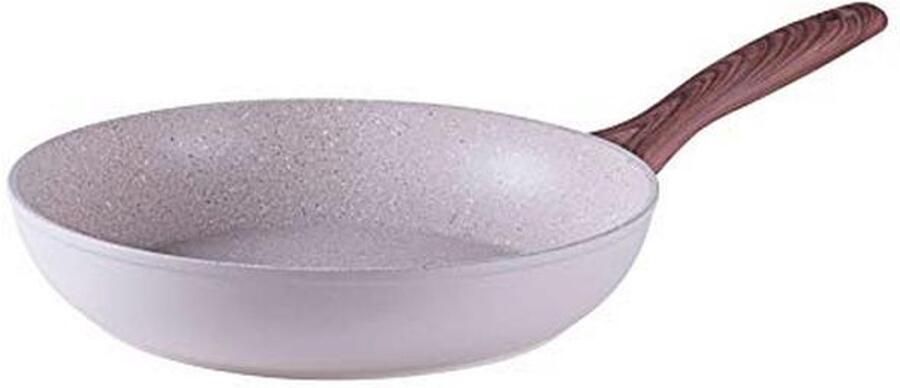 Koekenpan Aluminium 28 cm met Kopper en Zilver Afwerking