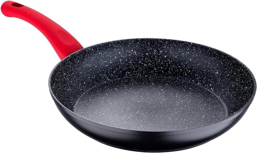 Koekenpan Aluminium Gelijkmatig Koken Gesmeed Aluminium 26 cm Zwart