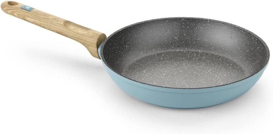 Koekenpan Aluminium Gezond Koken Titanium Versterkt 28 cm Zwart