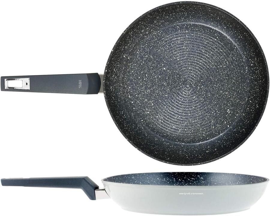 Koekenpan Aluminium Gourmet pan Culinaire bereidingen Antiaanbaklaag spiraal 30 cm Wit