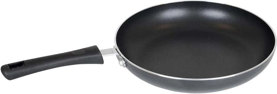 Koekenpan Aluminium Koekenpan Anti-aanbak Koken en Bakken Extra Dikke Bodem Ø28cm Zwart