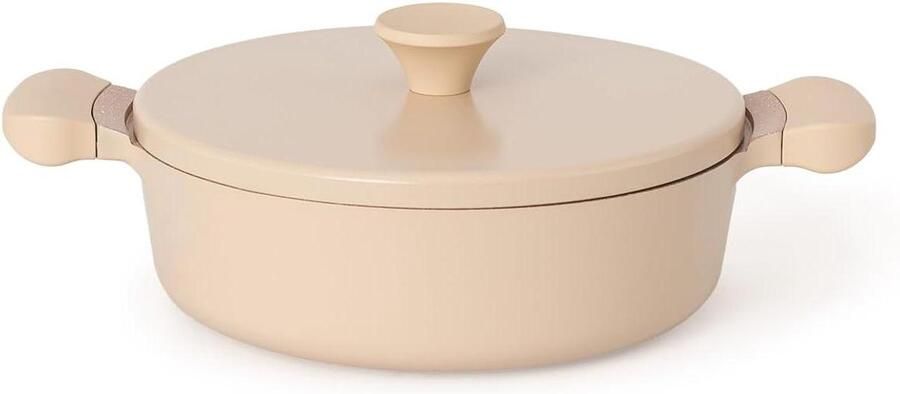 Koekenpan Aluminium Koekenpan Antiaanbak Koken en Bakken Gegoten Aluminium 26 cm Zwart