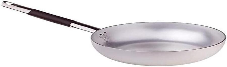 Koekenpan Aluminium Koekenpan Dik Vlees Braden Eén Koel Handvat 38 cm Diameter Zilver