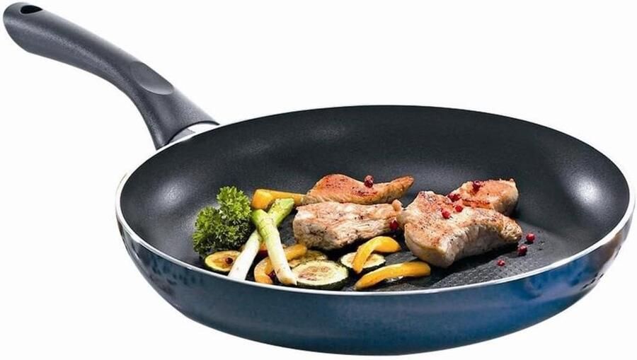 Koekenpan Aluminium Koekenpan Gezond Koken Hoge Kwaliteit Coating 20 cm Blauw