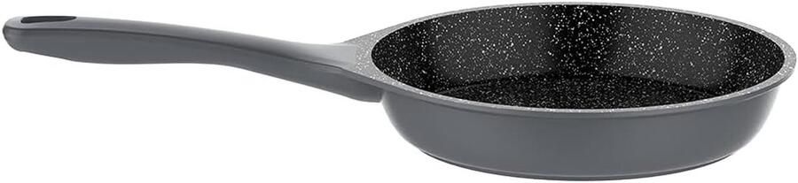 Koekenpan Aluminium Koekenpan Inductie Koken en Bakken Dubbele Antiaanbaklaag Ø 24 cm Zilver