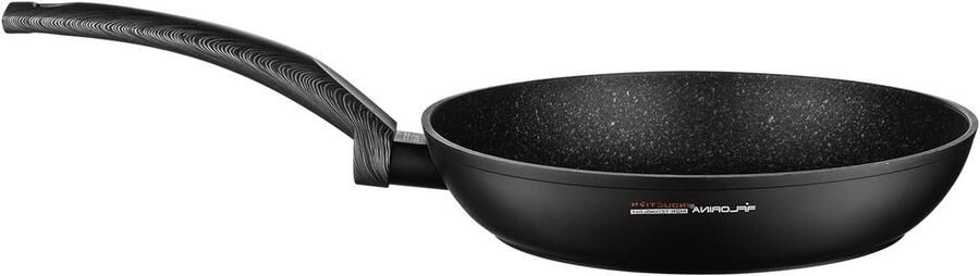 Koekenpan Aluminium Koekenpan Inductie Snel Bakken Full Induction Bodem 28 cm Zwart