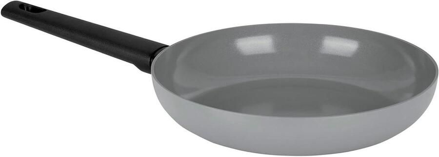 Koekenpan Aluminium Koekenpan Keramisch Gezond Koken PFAS-vrije Antiaanbaklaag Ø 24 cm Grijs