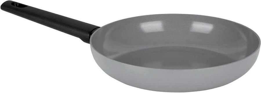 Koekenpan Aluminium Koekenpan Keramisch Gezond Koken PFAS-Vrije Antiaanbaklaag Ø 28 cm Grijs