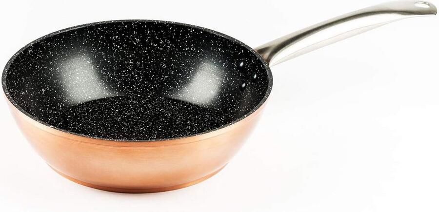 Koekenpan Aluminium Koekenpan Koken en Bakken Inductie Geschikt 24 cm Zwart