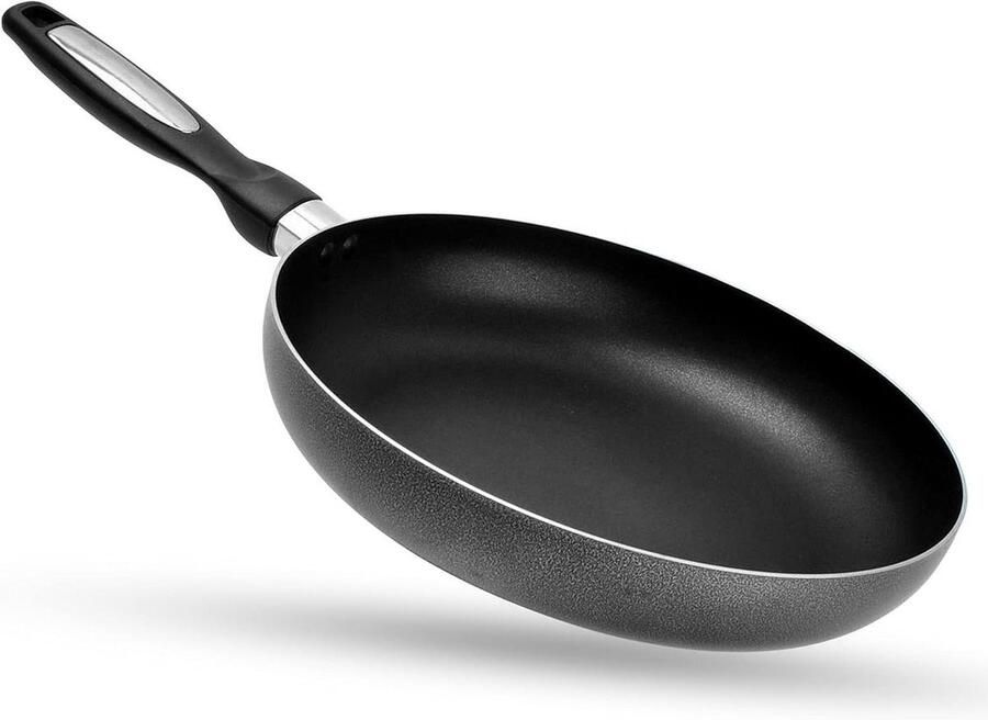 Koekenpan Aluminium Koekenpan Koken en Bakken PFOA-vrij 25 cm Grijs