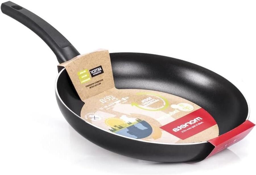 Koekenpan Aluminium Koekenpan Koken op Inductie Gerecycled Materiaal 30 cm Grijs