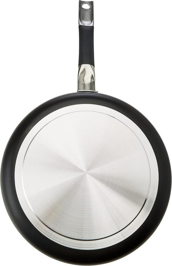 Koekenpan Aluminium Koekenpan Koken op Inductie Massieve Aluminium Basis 20 cm Zwart