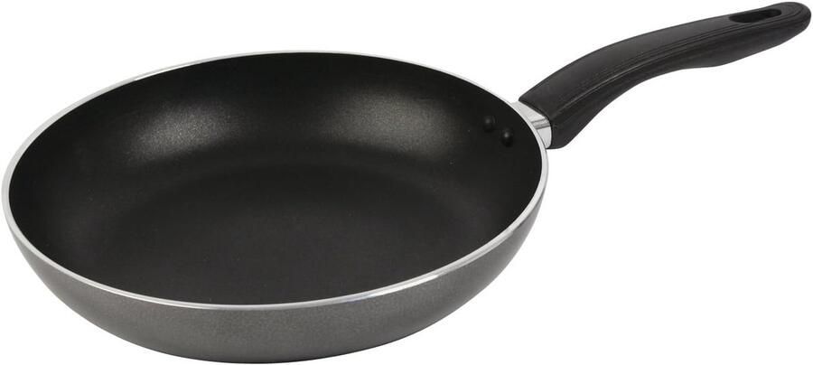 Koekenpan Aluminium Koekenpan Koken voor iedereen Geschikt voor alle warmtebronnen 24 cm Grijs