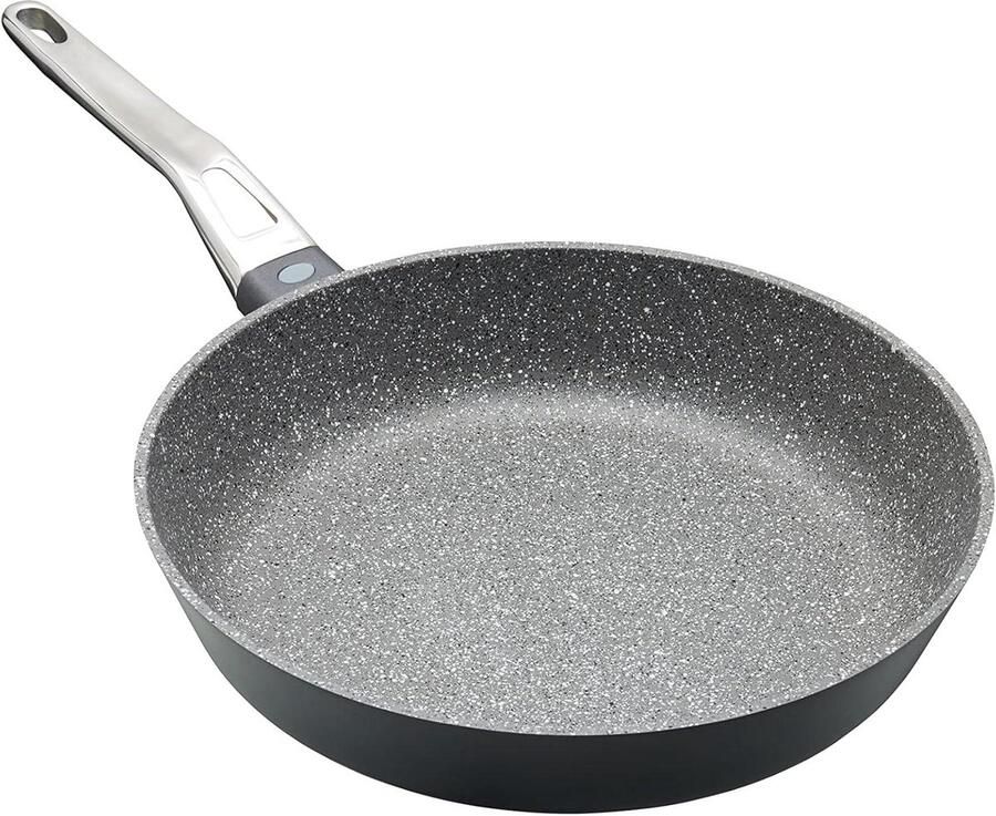 Koekenpan Aluminium Koekenpan Non-stick Koken en Bakken Dubbele Anti-aanbaklaag 28 cm Grijs