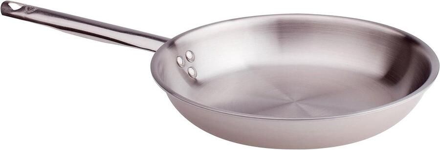 Koekenpan Aluminium Koekenpan RVS Koken aanrecht Staal-Aluminium-Staal 28 cm Grijs