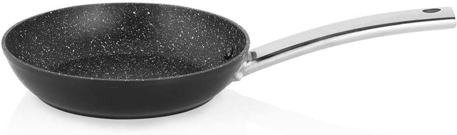 Koekenpan Aluminium Koekenpan Steenlook Dagelijks Koken Antiaanbaklaag 28 cm Zwart
