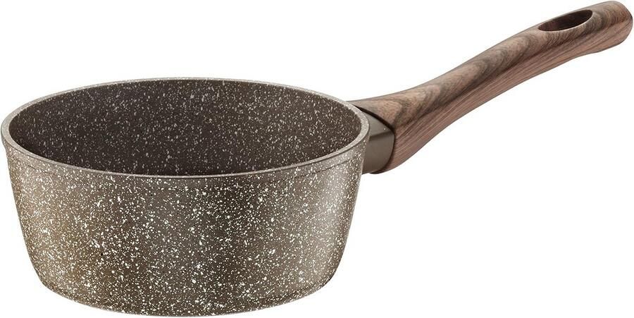Koekenpan Aluminium Koekenpan Steenlook Gezond Koken Antiaanbaklaag PFOA-vrij 16 cm Zwart
