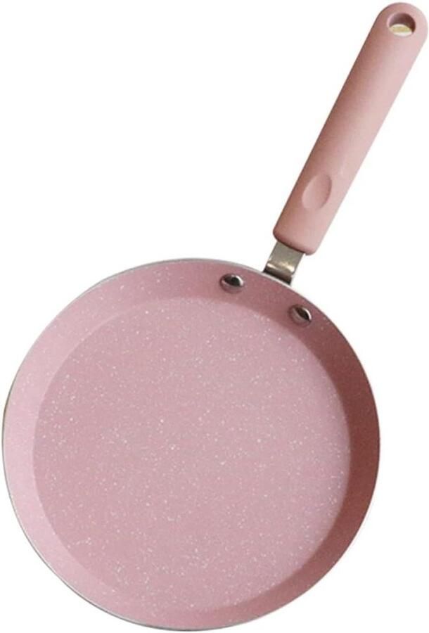 Koekenpan Aluminium Koekjespan Koekenpan Ontbijt Maken Antiaanbaklaag 34 cm Roze