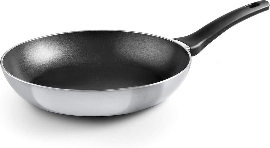 Koekenpan Aluminium Koken op Inductie Antiaanbaklaag 24 cm Grijs